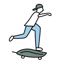Riding Skateboard